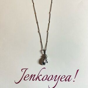 Silver Boxing Glove Necklace